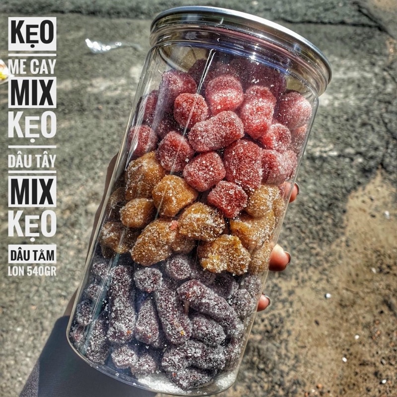 Kẹo me cay mix kẹo dâu tây và dâu tằm -500g  TỪ ĐƠN 50K,  Hàng ngon nhà làm