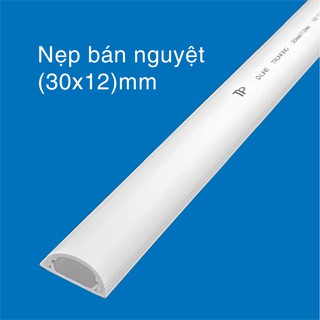 Ống điện bán Nguyệt Tiến Phát trắng, quy cách 12 x 3 x 1.2 cm, nhựa PVC