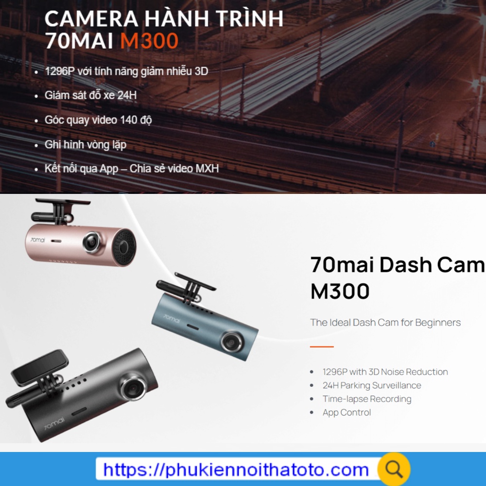 Camera Hành Trình 70Mai M300 - Bản Quốc Tế - Bảo Hành 12 Tháng