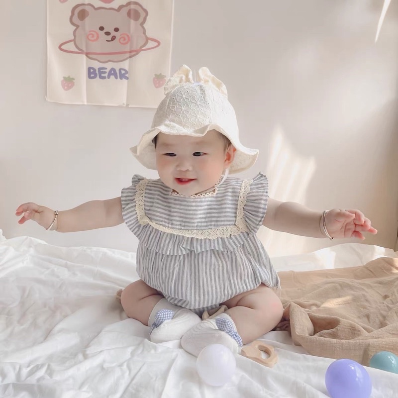 Bodysuit cho bé_Body cánh tiên viền ren xinh xắn cho bé gái