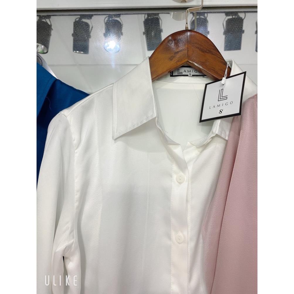 Áo sơ mi lụa mỏng mềm mịn, tay dài, không nhăn, màu trắng, xanh navy Somivn | BigBuy360 - bigbuy360.vn
