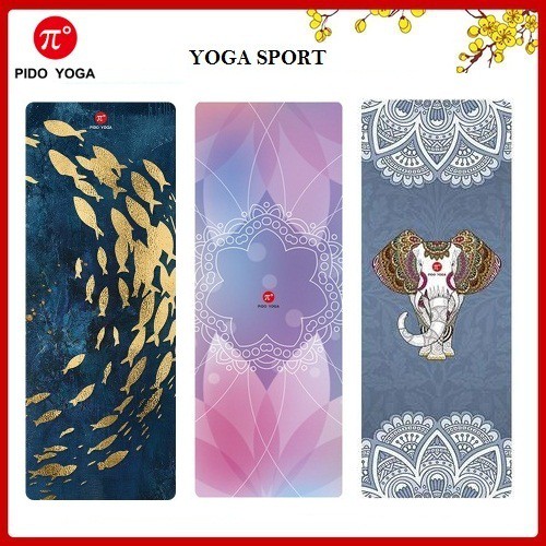 Thảm tập Yoga Du lịch Pido cao su tự nhiên 1,5mm Cao Cấp(NEW) - Mẫu Mới Nhất