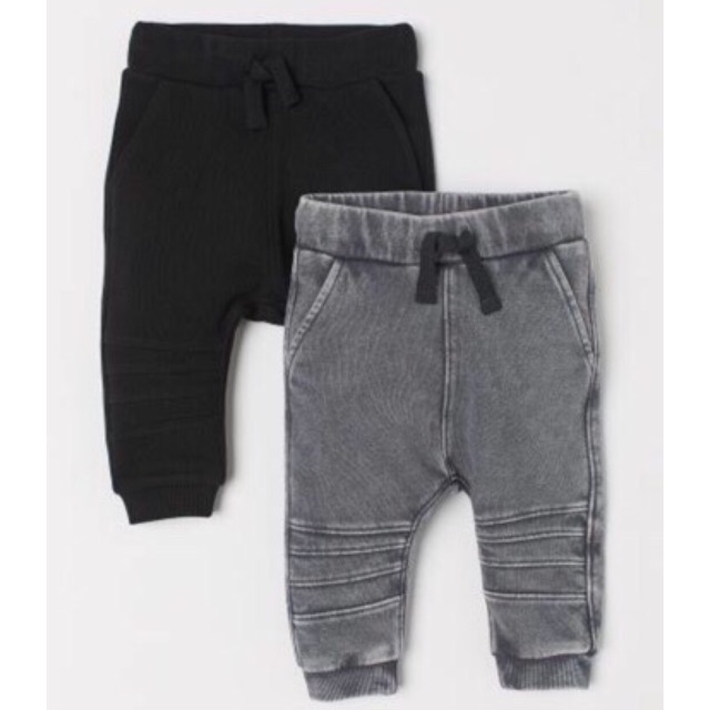 Quần jogger giả Jean H&M sz 1-3y