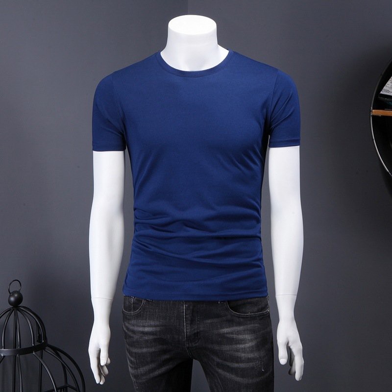 Áo Thun Nam - Áo Thun Nam Trơn Chất Cotton 100% Phong Cách Hàn Quốc