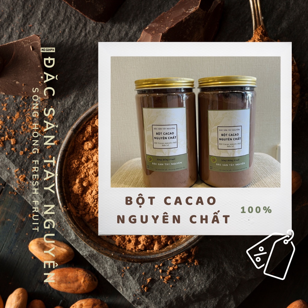 Bột cacao nguyên chất hữu cơ cao cấp Đặc sản Tây Nguyên - True nuts