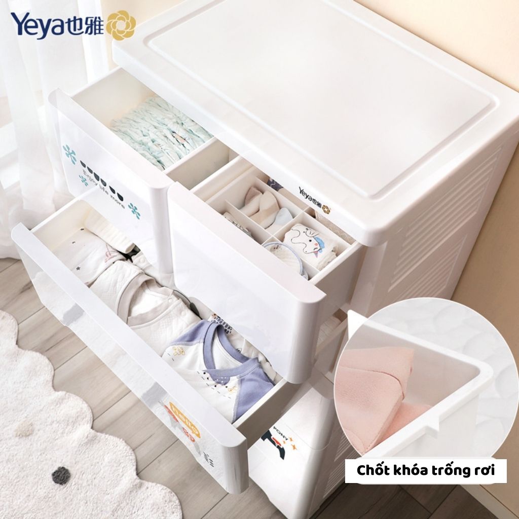 Tủ Nhựa Để Quần Áo Cho Bé Zozon , Tủ Đựng Đồ Chơi , Mỹ Phẩm Mini Cho Em Bé , Trẻ Em, Sơ Sinh 3,4,5,tầng Có Bánh Xe Khóa