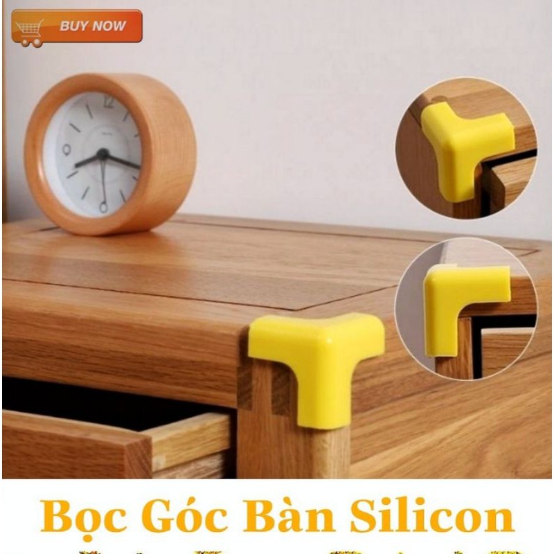 ⚡RẺ VÔ ĐỊCH⚡Bọc Góc Bàn Ghế Vuông Silicon Nhiều Màu Chống Va Đập