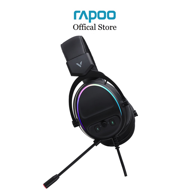 Tai Nghe chụp tai Gaming Rapoo VH650 Âm Thanh Vòm 7.1 đèn led RGB - thiết kế trẻ trung năng động