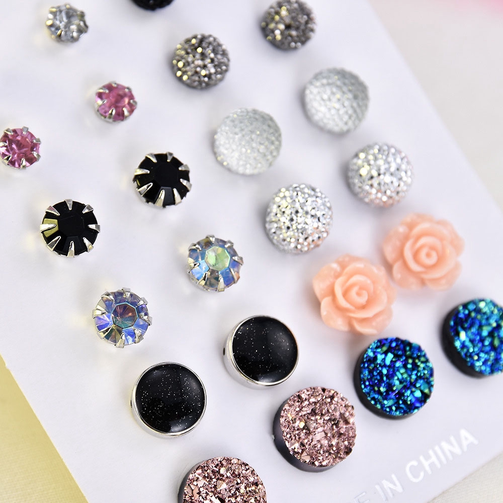 12 Đôi khuyên tai tròn nhiều thiết kế xinh xắn