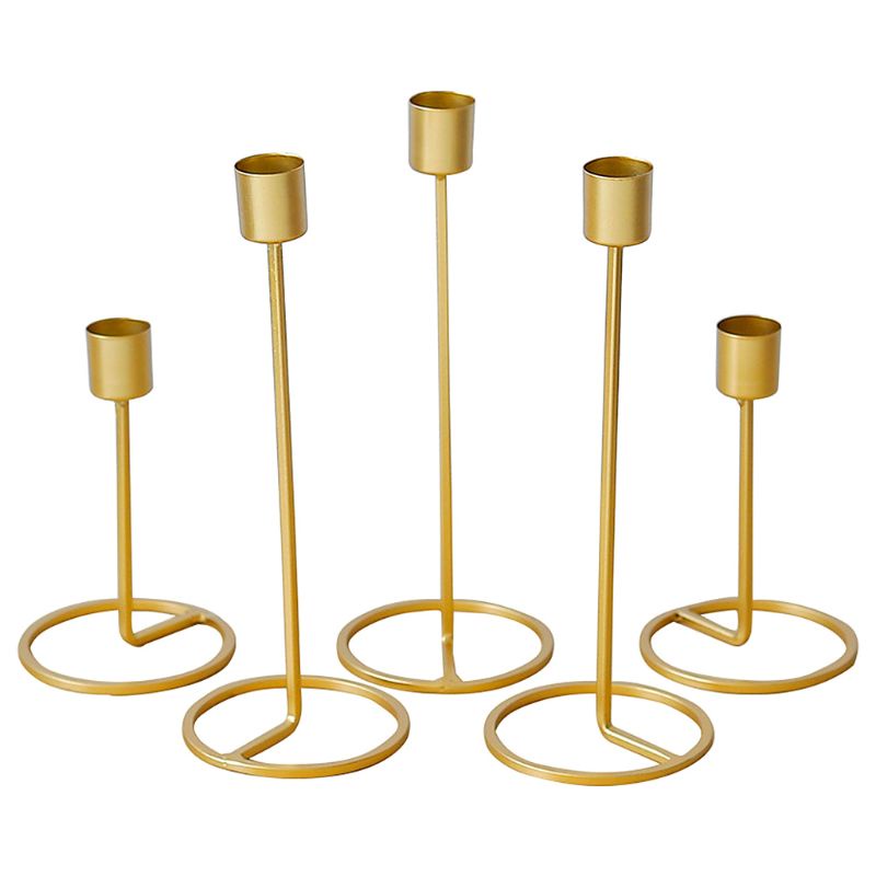 Chân Nến Bằng Sắt Thiết Kế Đơn Giản Phong Cách Châu Âu Dùng Trang Trí Nhà Cửa