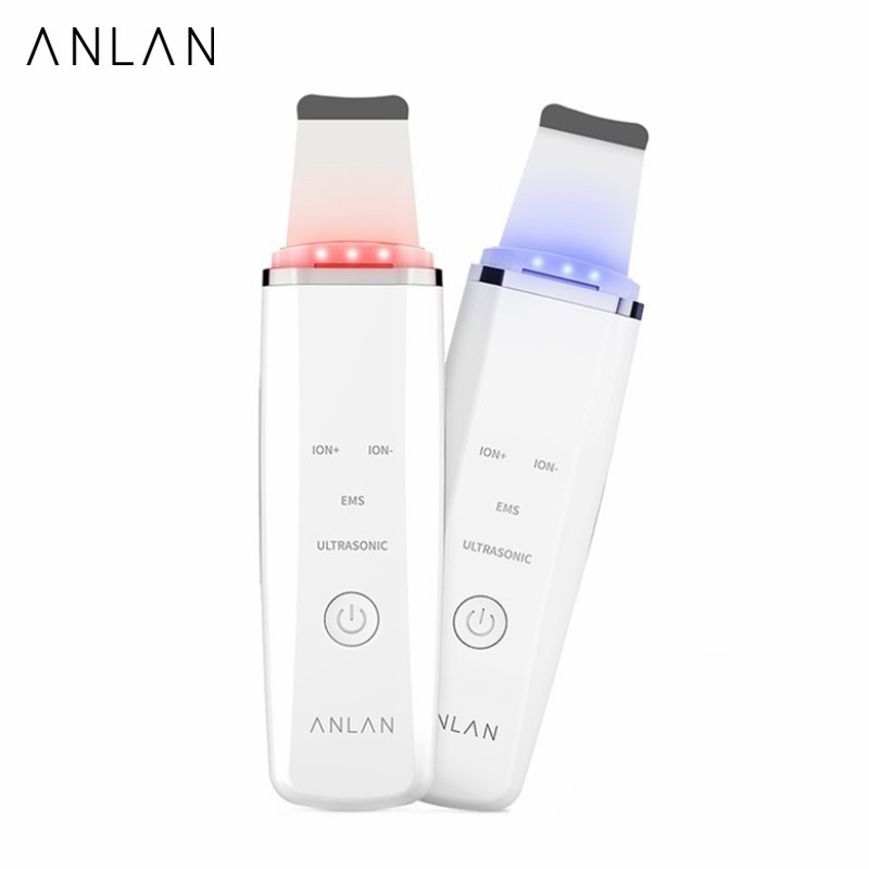 Máy Chăm Sóc Da ANLAN Sử Dụng Sóng Siêu Âm Làm Sạch Massage Với Liệu Pháp Ánh Sáng Đỏ Và Xanh Dương