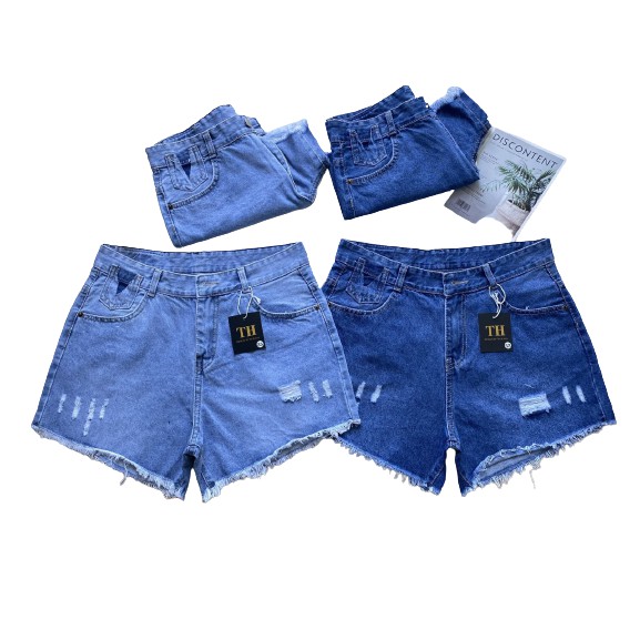 Quần sọt jean nữ mẫu rách tua lai ảnh thật size đại