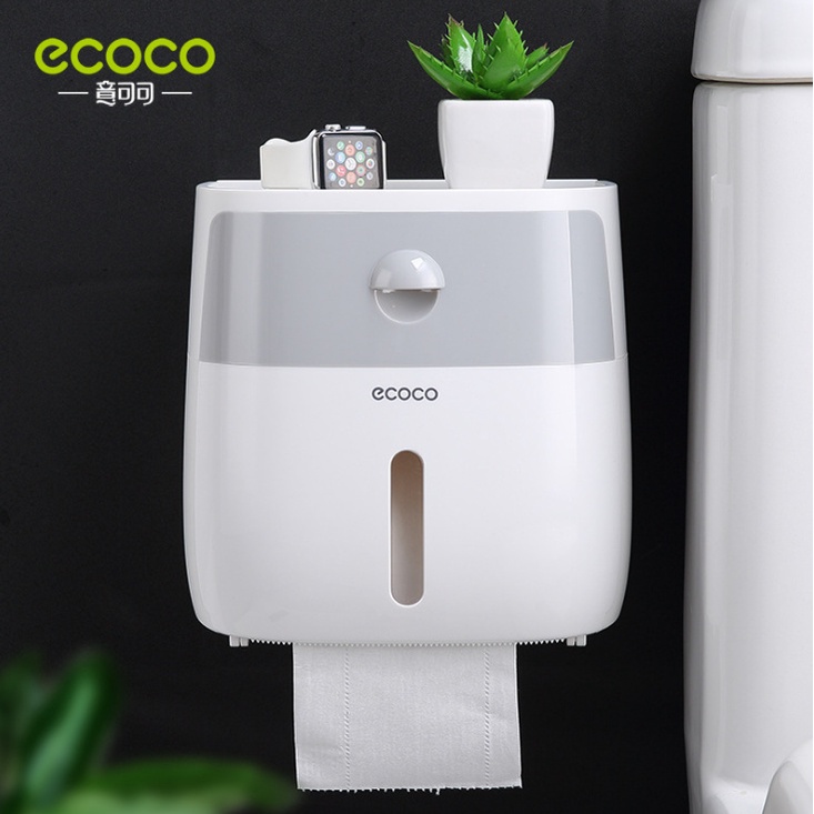 Hộp đựng giấy vệ sinh  ECOCO 2 tầng gọn gàng tiện lợi chắc chắn