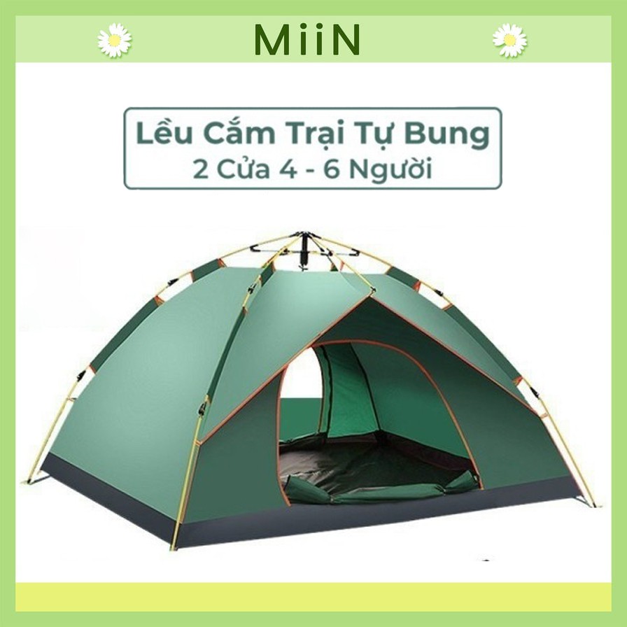 Lều Cắm Trại  Dã Ngoại Du Lịch Tự Động 4-6 người, ngăn Muỗi, Chống Nắng Cao Cấp, Lều Tự Bung