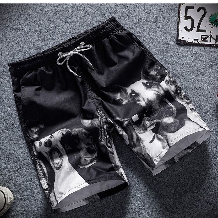 Quần Short Đi Biển Ống Rộng Mau Khô Thời Trang Cho Nam