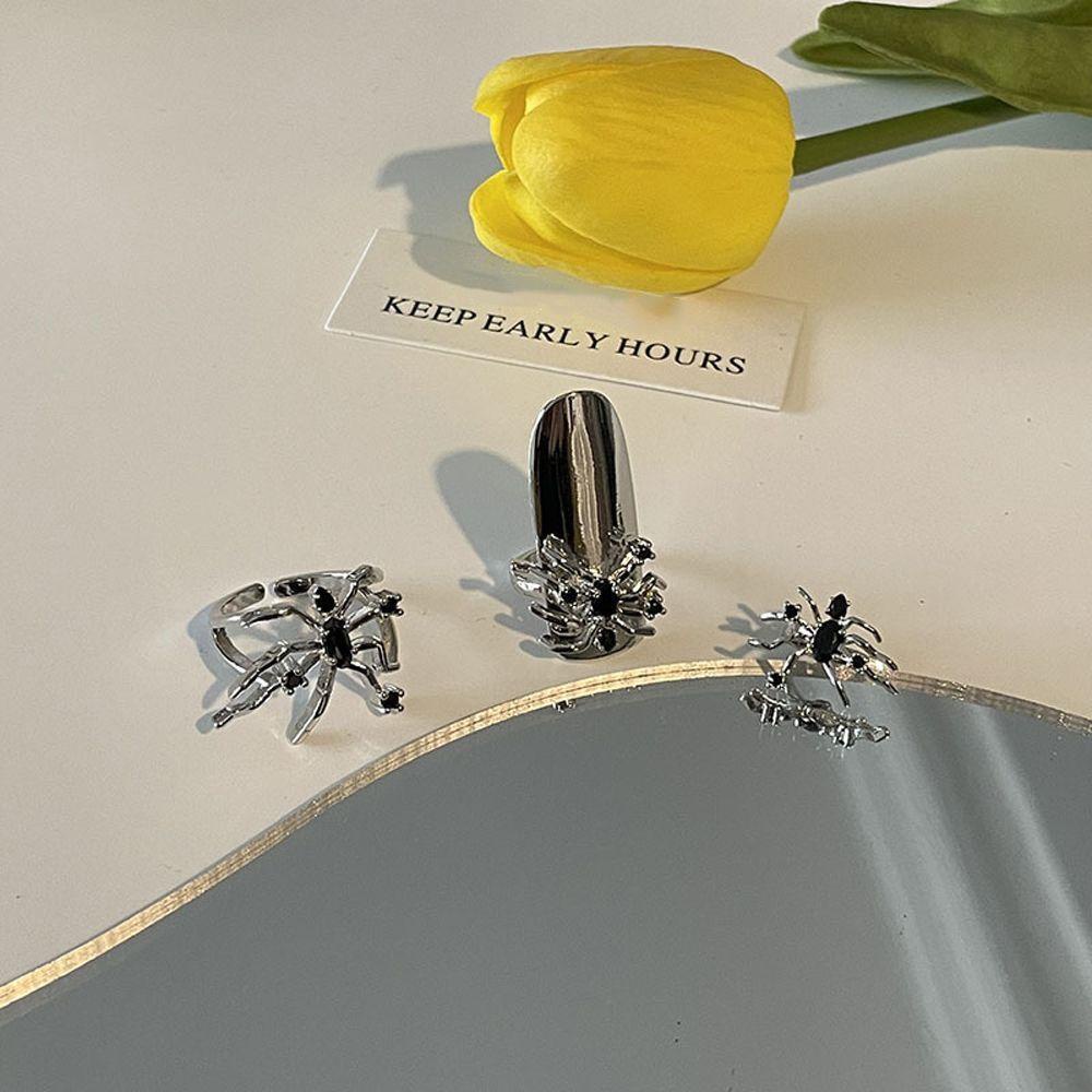 Nhẫn Hở Hình Nhện Phong Cách Punk Cá Tính Cho Nam Và Nữ