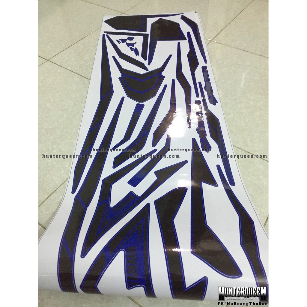 Tem rời Exciter 2011. Tem chỉ màu đen, dán xe xanh GP. Ex 135 đời 2011 đến 2014.