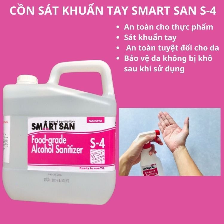 Cồn thực phẩm sát khuẩn Smart San Food Grade Alcohol Sanitizer S-4 S4