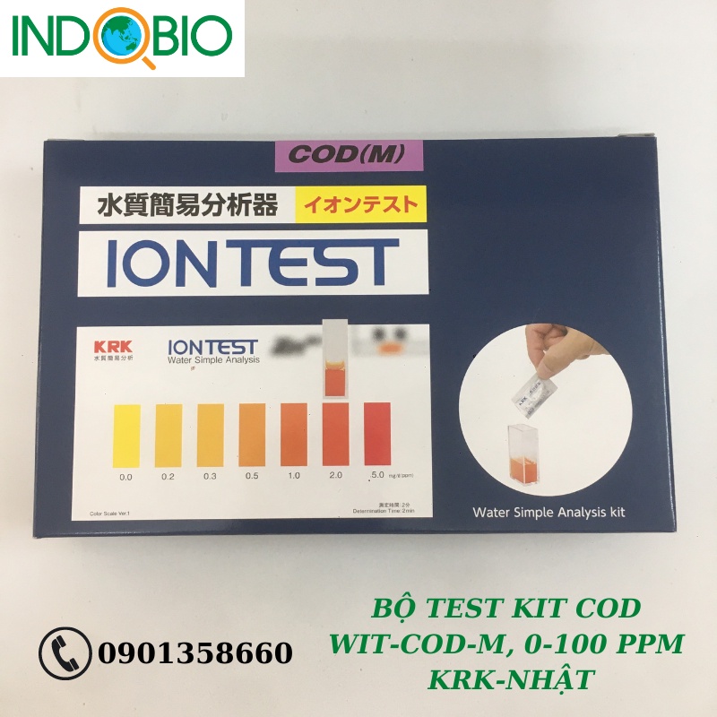 [HÀNG CÓ SẴN] BỘ TEST KIT COD WIT-COD-M, 0-100 PPM KRK-NHẬT [KÈM COA]