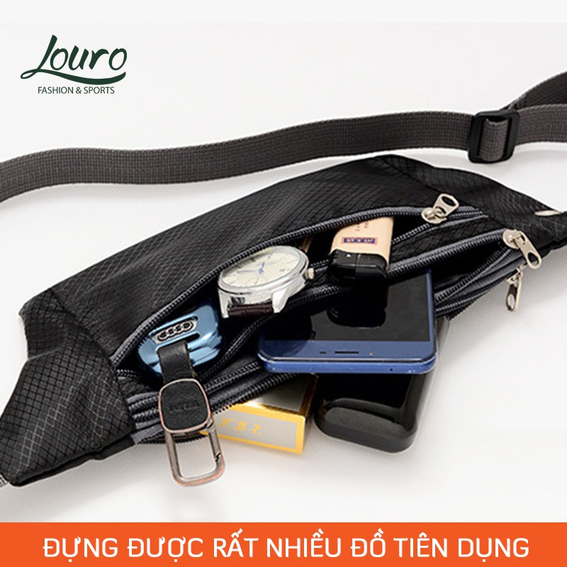 Túi đeo hông thể thao Louro PL12, kiểu túi đeo hông đa năng, chống nước tuyệt đối | BigBuy360 - bigbuy360.vn