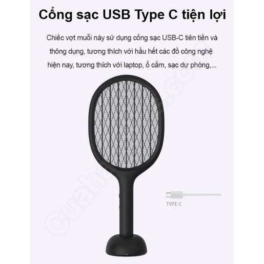 Vợt đập muỗi Solove P1 Mi Youpin - Vợt muỗi kiêm đèn bắt muỗi tự động - 3 màu Đen / Xám / Xanh Lá