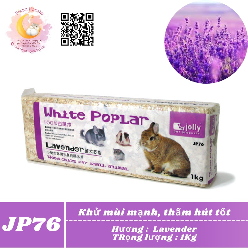 Mùn cưa nén cao cấp Jolly 1Kg - Lót chuồng cho hamster, thỏ, bọ, sóc ...