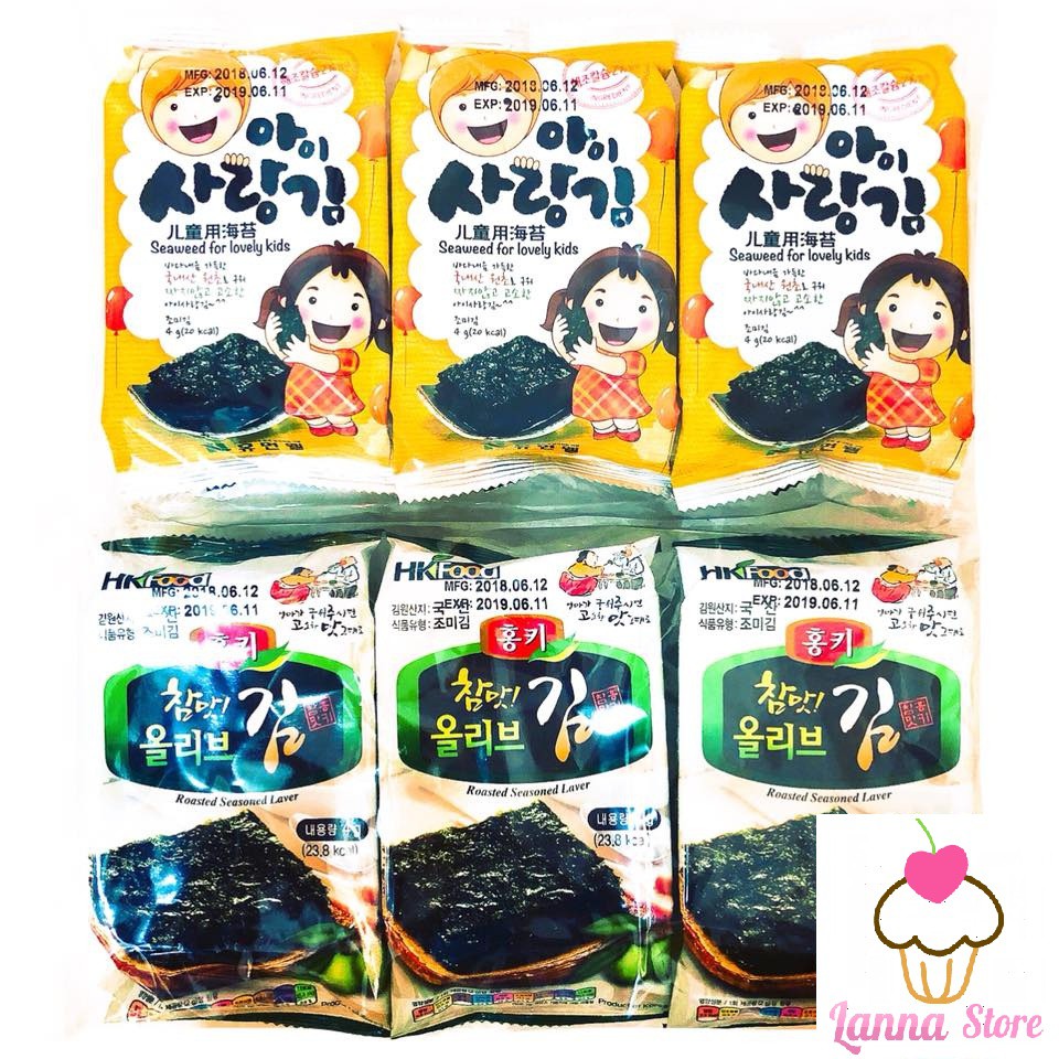 Combo rong biển lá lốc 3 gói - Hàn Quốc 🇰🇷
