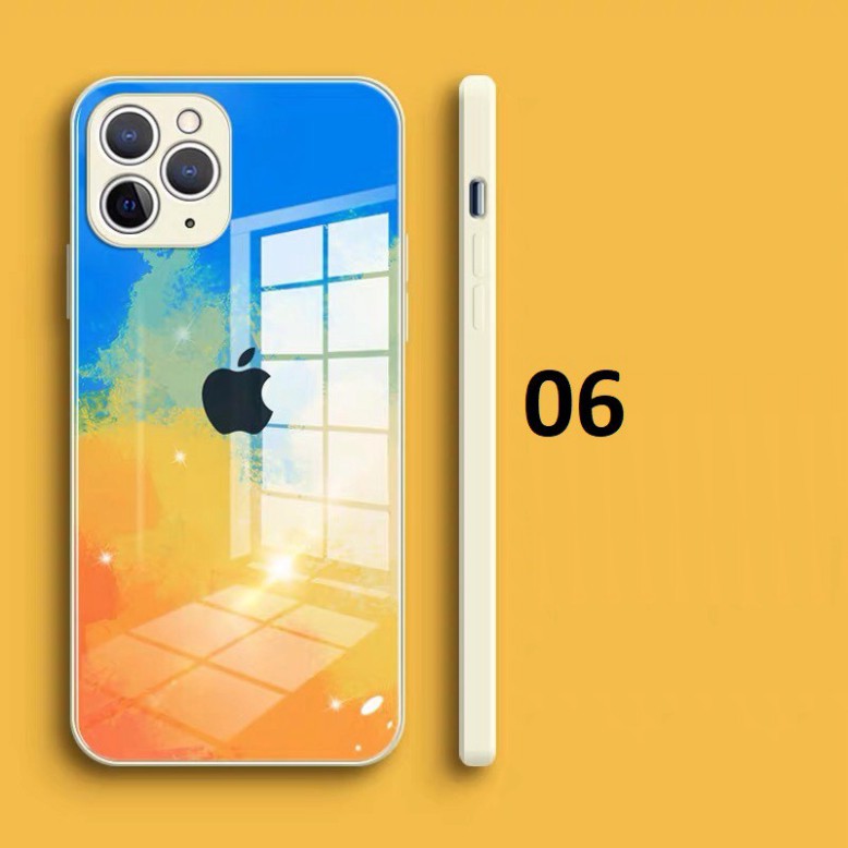 Ốp lưng iPhone Ocean Viền Dẻo - Lưng Kính cho dòng từ iPhone X - 12 Pro Max