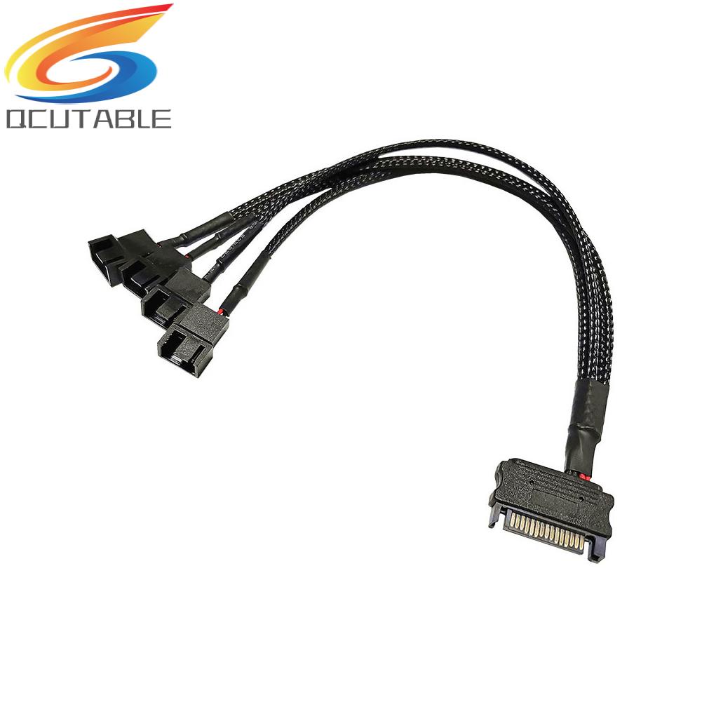 Cáp Chia Nguồn SATA Sang 4 Pin Cho Quạt Tản Nhiệt Máy Tính