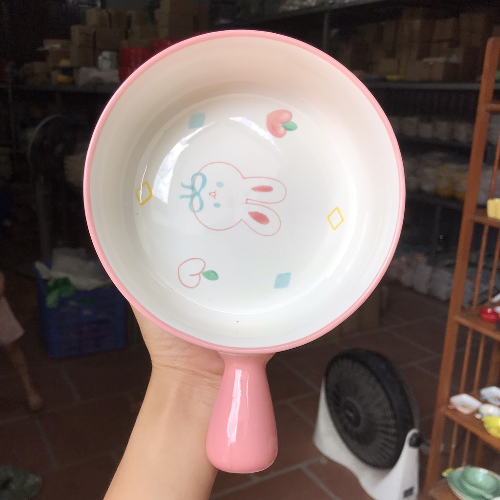 Bát Đĩa Decor  Bát Đĩa Sứ  Chén Dĩa Dễ Thương Đẹp Cao Cấp Ăn Dặm Cho Bé 25 món hình Thỏ Hồng