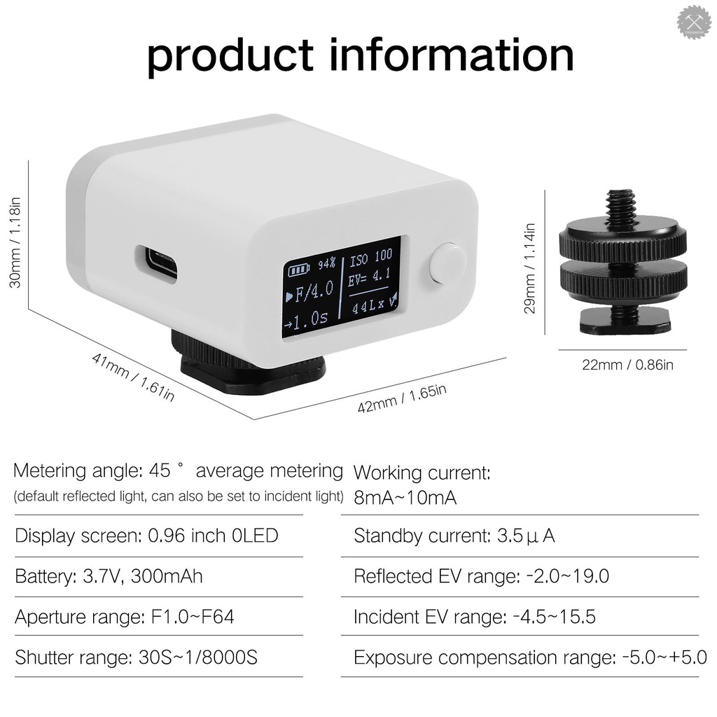 Máy Đo Độ Sáng Đèn Phản Chiếu Ánh Sáng Tlms M08 Cho Máy Ảnh | BigBuy360 - bigbuy360.vn