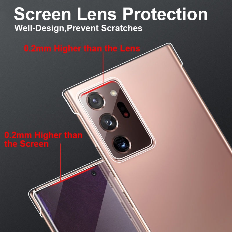 Ốp Điện Thoại Trong Suốt Siêu Mỏng Không Viền Cho Samsung Galaxy S23 Ultra S22 S21 S20 FE S10 S9 Note 20 22 Ultra 10 22 Plus