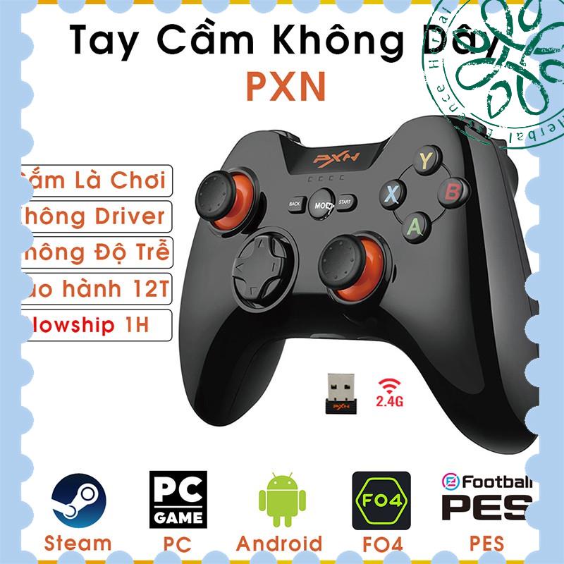 Tay Cầm Chơi Game Không Dây PXN 9613 Có Rung, Hỗ Trợ PC Và Điện Thoại
