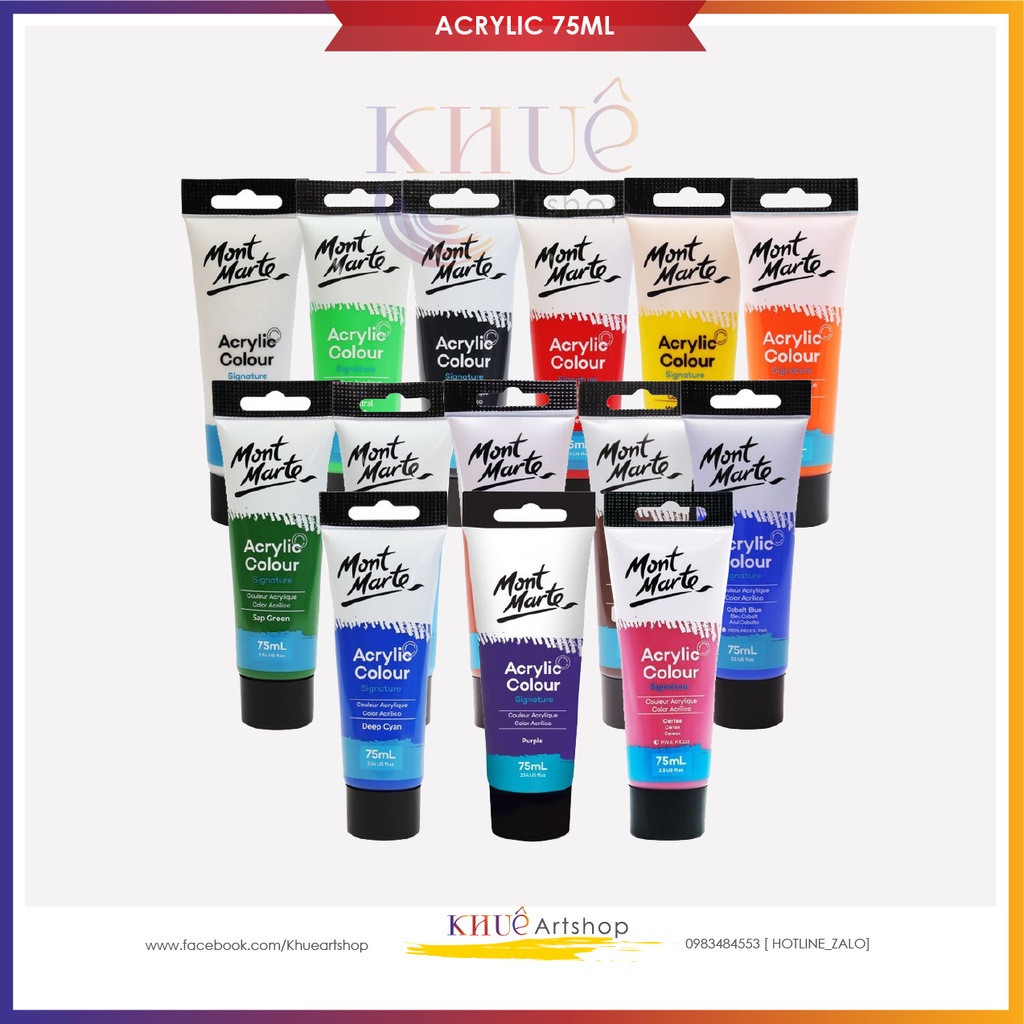 Acrylic Paint Mont Marte/ 75ml/ tuýp lẻ/ hàng chính hãng