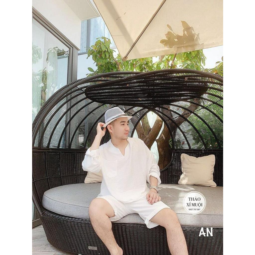 Sét gia đình 3 món trắng quần sooc hàng đẹp