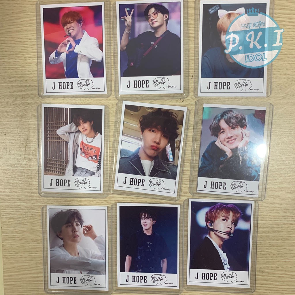 Bộ 9 Lomo Card Tiểu Hi Vọng J-hope - KÈM 9 TOPLOADER BẢO VỆ