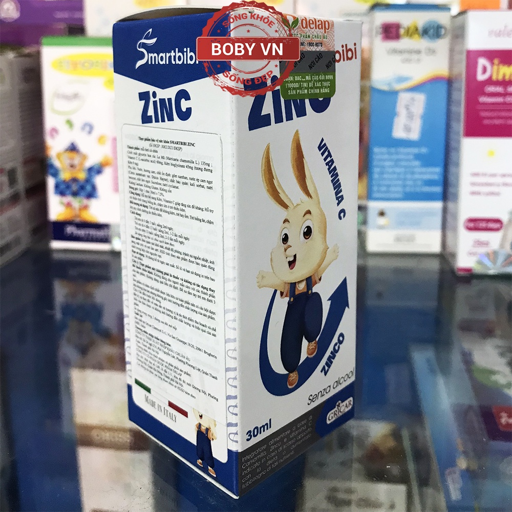 Smartbibi Zinc - Bổ sung kẽm, vitamin c giúp tăng sức đề kháng