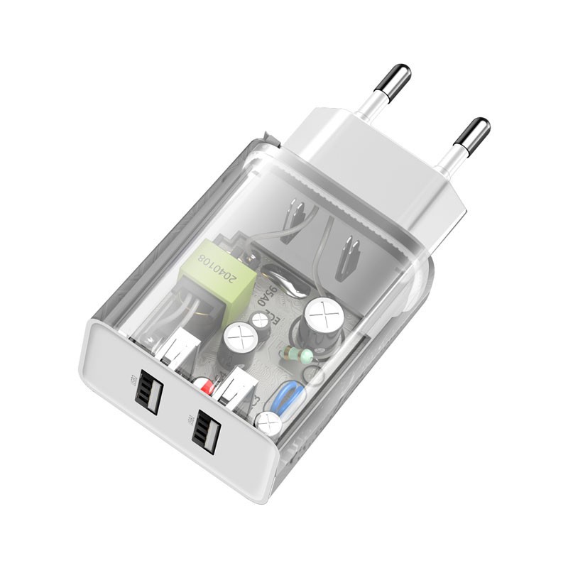 Cốc sạc BASEUS mini 2 cổng USB 10.5W 5V 2A cho iPhone 11 Pro X 8 7 Plus Xs Max Samsung Xiaomi