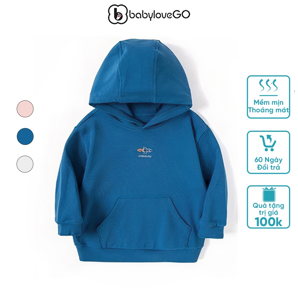 Áo hoodie bé trai Babylovego chất nỉ bông cho bé trai bé gái AN002 size 10kg đến 35kg