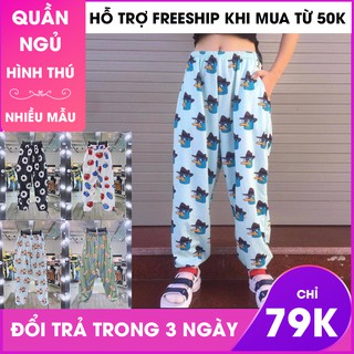 [VIDEO SP THẬT] QUẦN DÀI HOẠT HÌNH NAM NỮ UNISEX DƯỚI 65KG -QUẦN NGỦ CARTOON UNISEX