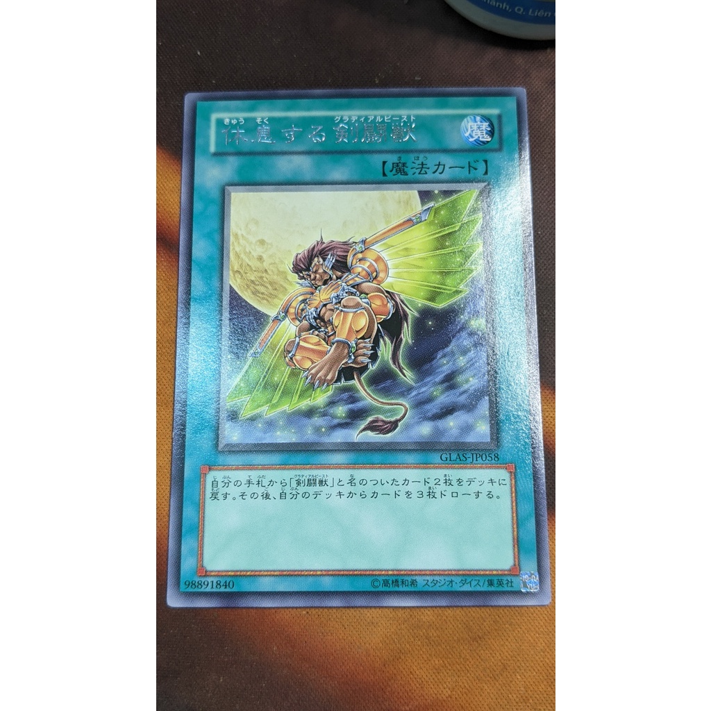 Thẻ bài Yugioh OCG GLAS-JP058 Gladiator Beast's Respite - Rare
