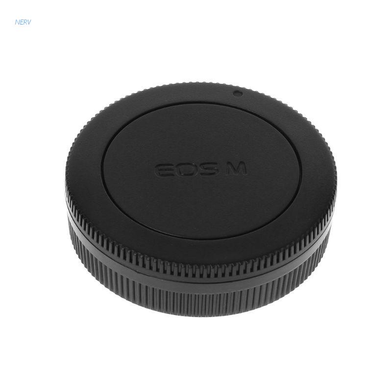 Nắp đậy ống kính máy ảnh bằng nhựa màu đen 60mm chống bụi cho Canon EOS M M2 M3 M5 M6 M10