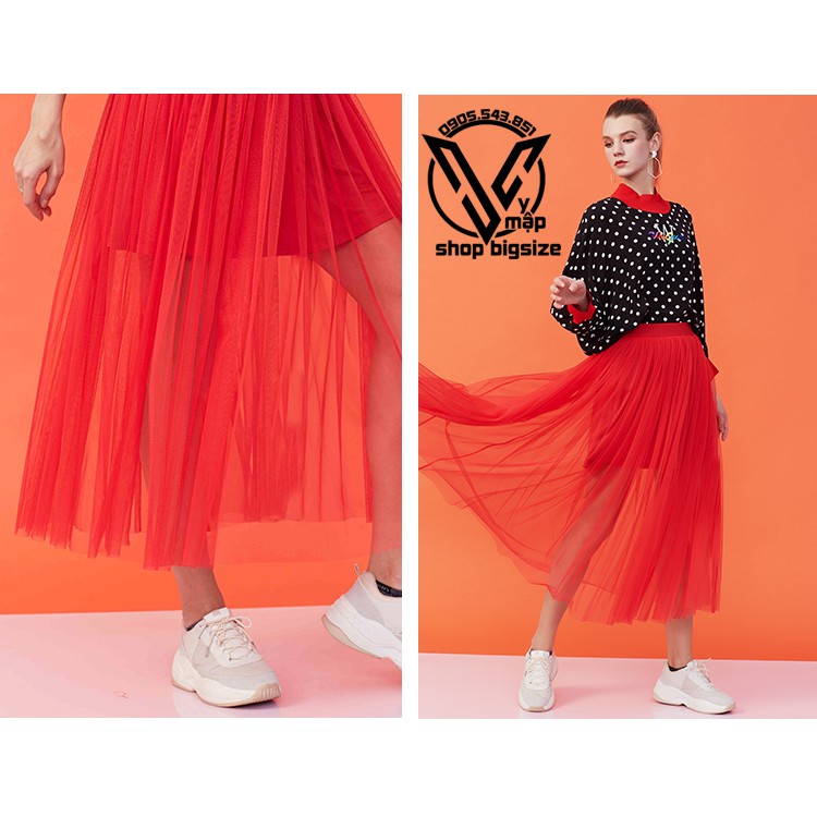 chân váy lưới đỏ-đen-trắng-tím 50-100kg ( cao cấp) | BigBuy360 - bigbuy360.vn