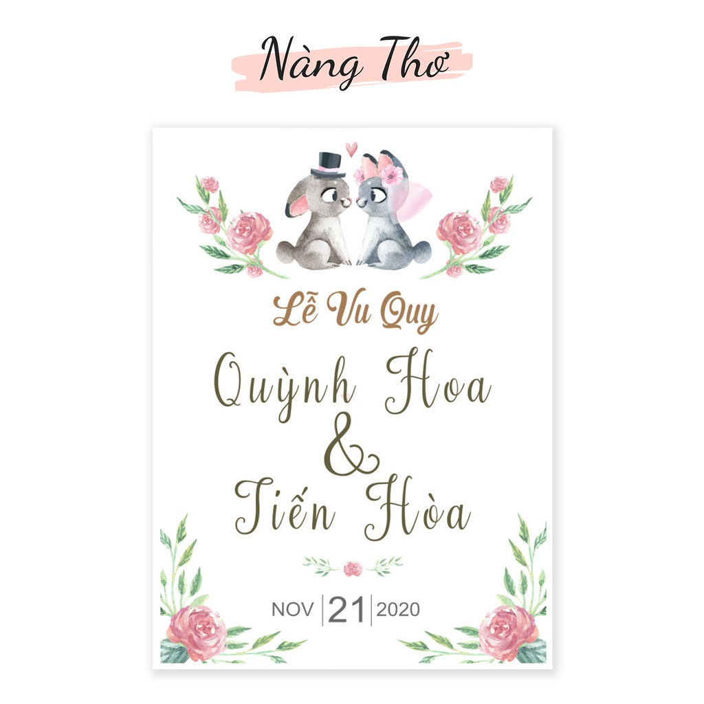 BẢNG TÂN HÔN_VU QUY TÊN CÔ DÂU CHÚ RỂ TRANG TRÍ TIỆC CƯỚI_NÀNG THƠ DESIGN