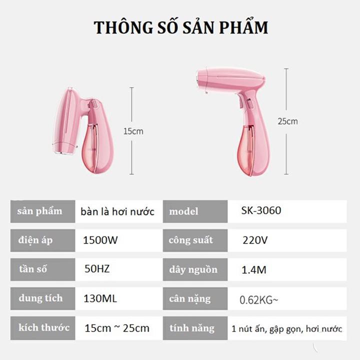 [Mã 155ELSALE giảm 7% đơn 300K] Máy là hơi nước - Bàn ủi hơi nước