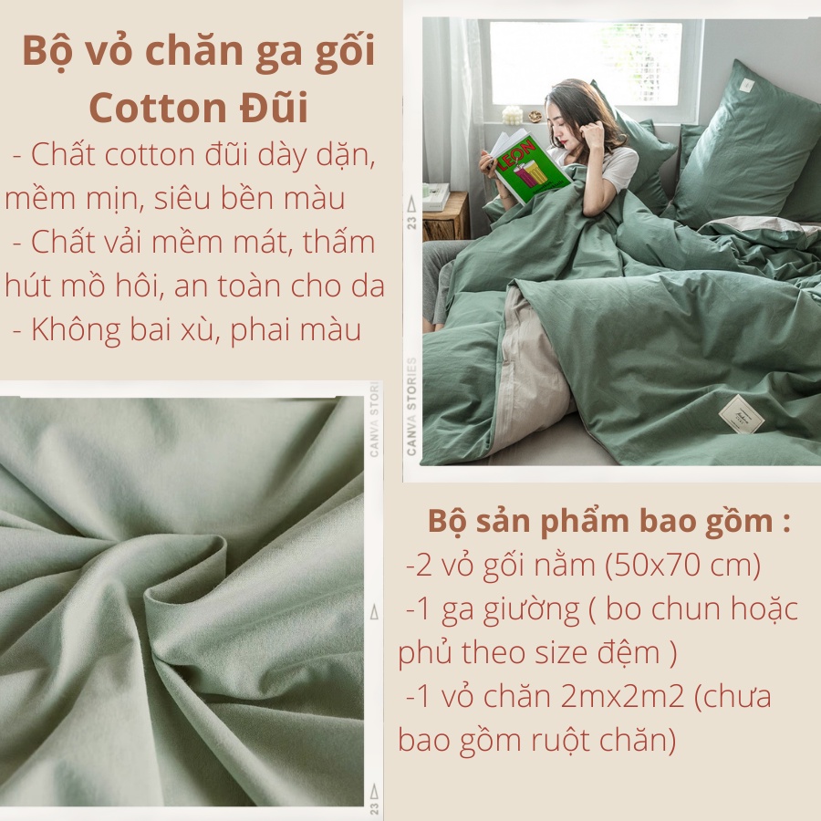 Bộ vỏ chăn ga gối Cotton Đũi Minamo nhiều mẫu đẹp, chất liệu dày dặn, mềm mịn, siêu bền màu - B02 | BigBuy360 - bigbuy360.vn