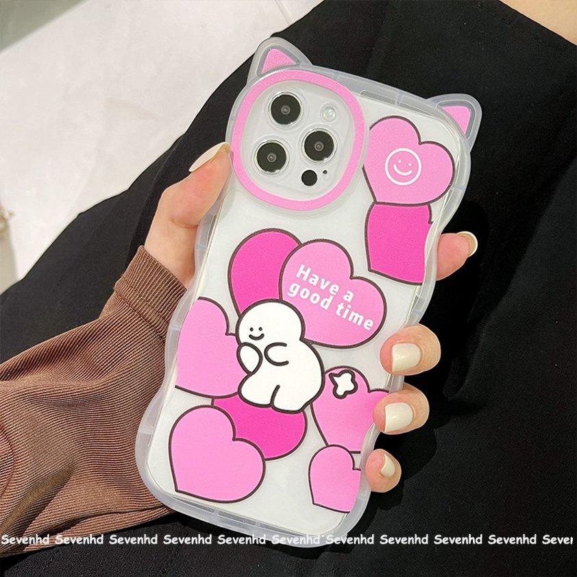 Ốp Điện Thoại Họa Tiết Hoạt Hình Tai Mèo Vui Nhộn Cho iPhone 14 13 12 11 Pro Max SE2020 X XR Xs Max 7 8 Plus