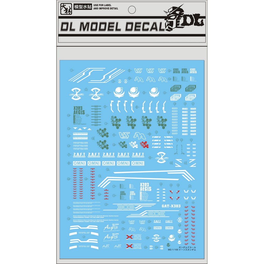 Decal nước dán mô hình Duel Buster Aegis Seed Destiny Series water sticker các loại