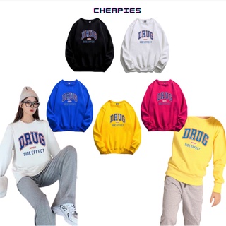 Áo sweater drug nỉ bông dài tay unisex nam nữ 05 màu basic k134