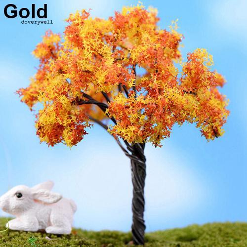 Mô hình cây cối thu nhỏ nhiều màu sắc xinh dùng trang trí vườn